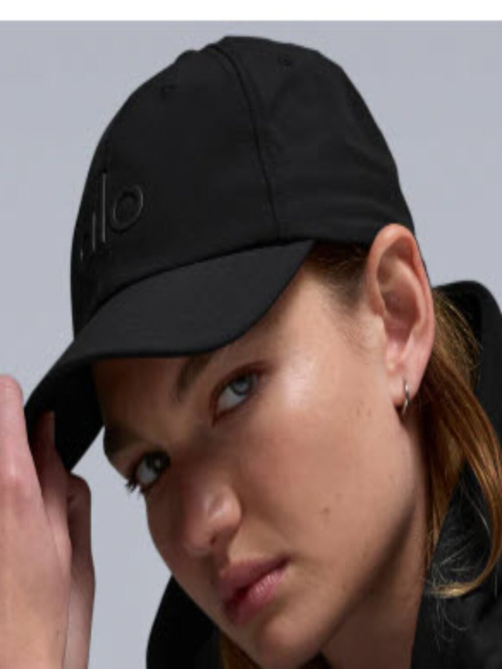 ALO Yoga Black Embroidered Logo Baseball Cap - Picture 2 of 2